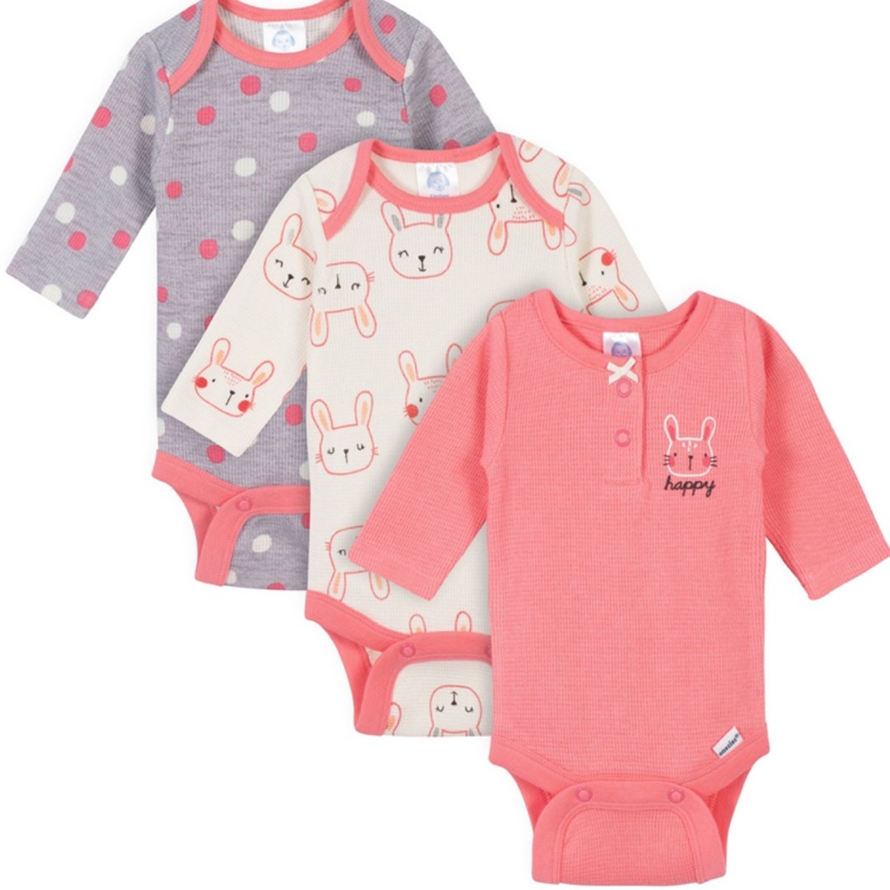 Set of Three long sleeve Thermal Bodysuits